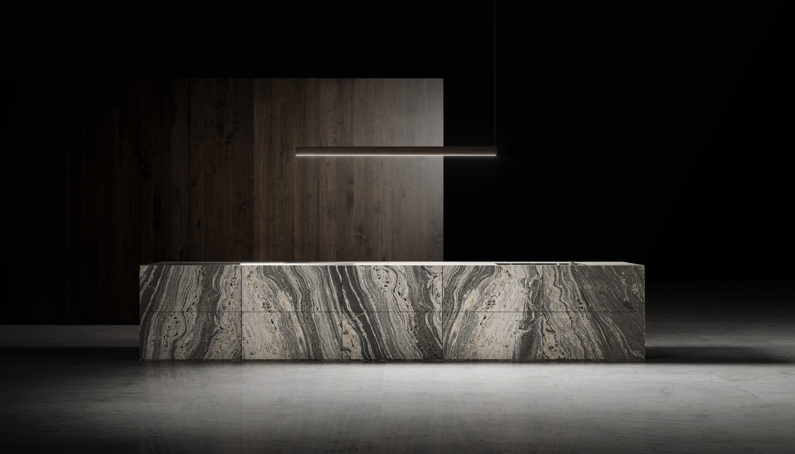 Cocina Contemporanea Tauca Nogal Matige